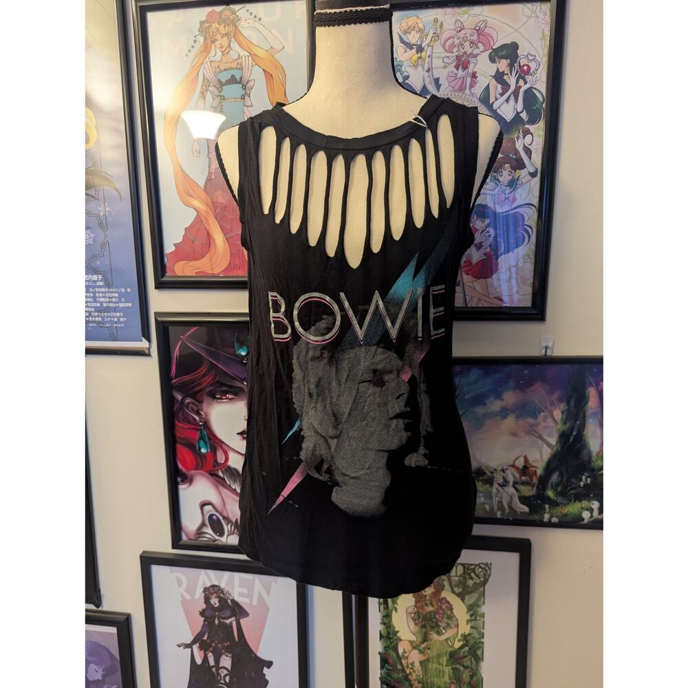 SOLD David Bowie Shredded Tank Sz S